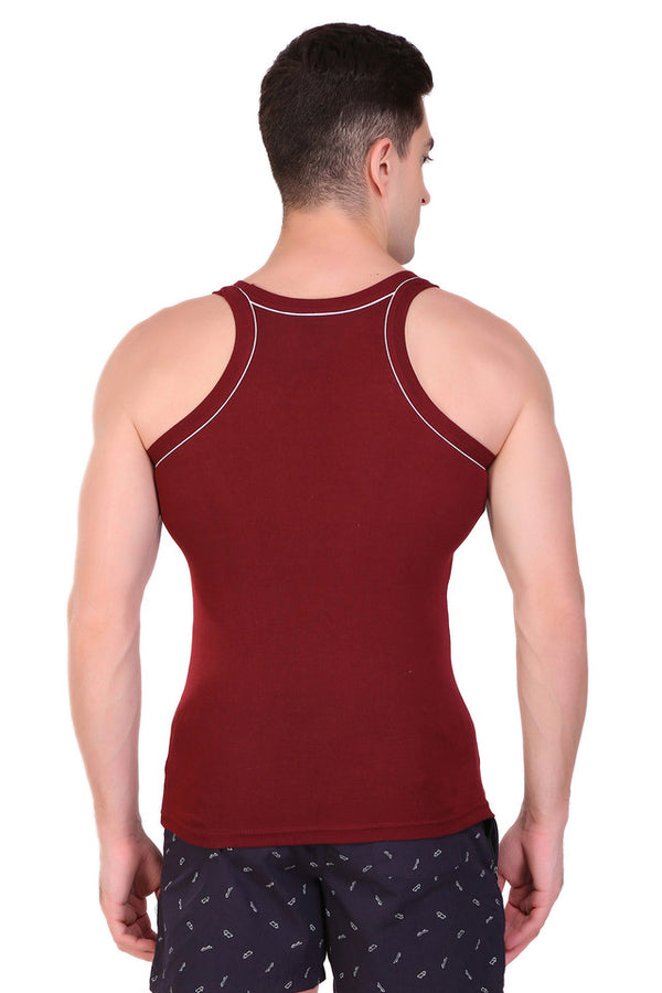 T.T. Men DesignerGym Vest Pack Of 3 Black-Red-Grey-Maroon-Navy-Grey
