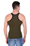 T.T. Men DesignerGym Vest Pack Of 3 Blue-Grey-Olive-Black-Blue-Red