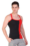 T.T. Men DesignerGym Vest Pack Of 2 Red-Black-Black-Red