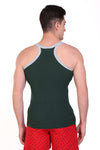T.T. Men DesignerGym Vest Pack Of 2 Olive-Grey -Red-Black