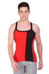 T.T. Men DesignerGym Vest Pack Of 3 Blue-Maroon -Grey Olive-Red-Black