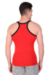 T.T. Men DesignerGym Vest Pack Of 2 Olive-Grey -Red-Black