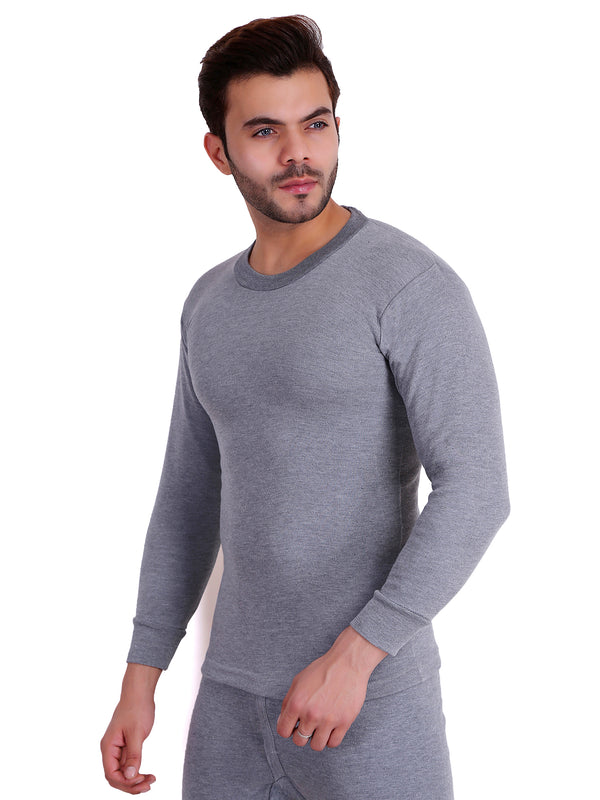 T.T. Mens Sky Blue Slim FitSolid Titanic Winter Thermal Top