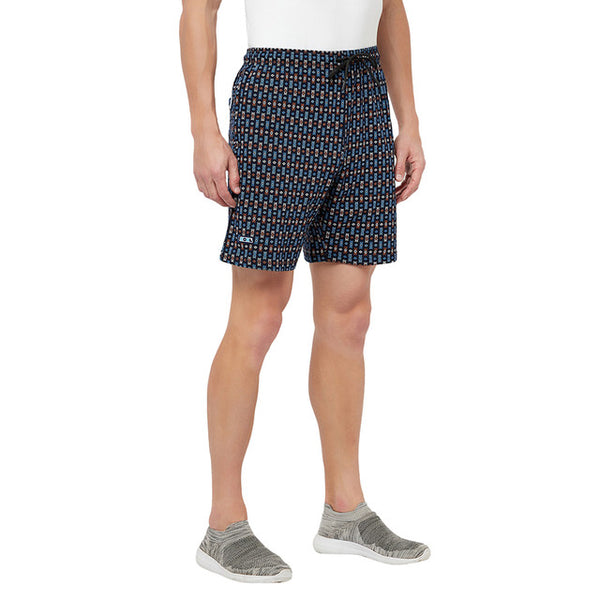 T.T. Men Cool Printed Shorts Pack Of 2 Green-Navy