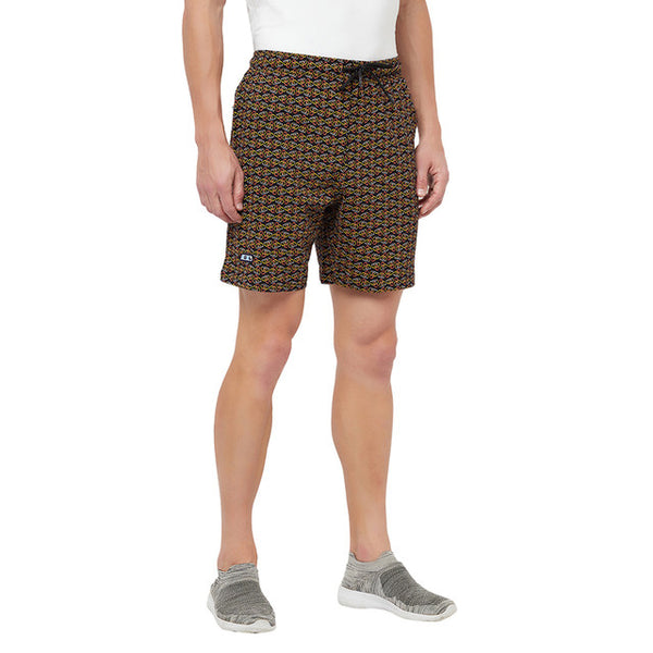 T.T. Men Cool Printed Shorts Pack Of 2 Yellow-Black
