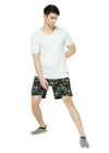 T.T. Men Cool Printed Bermuda Shorts With ZipperGreen-Black