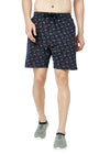 T.T. Men Cool Printed Bermuda Shorts With ZipperNavy-Grey