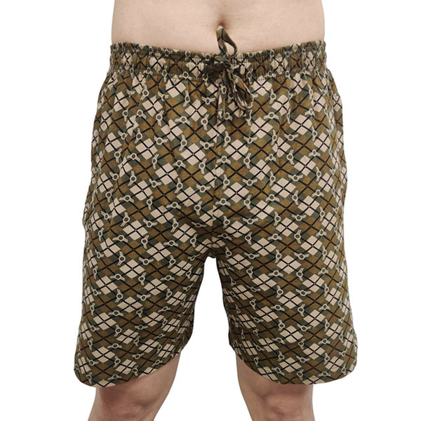 Men Green Printed Bermuda Shorts
