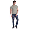 T.T. Men Grey Mã©Lange Round Neck T-Shirt