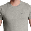 T.T. Men Grey Mã©Lange Round Neck T-Shirt