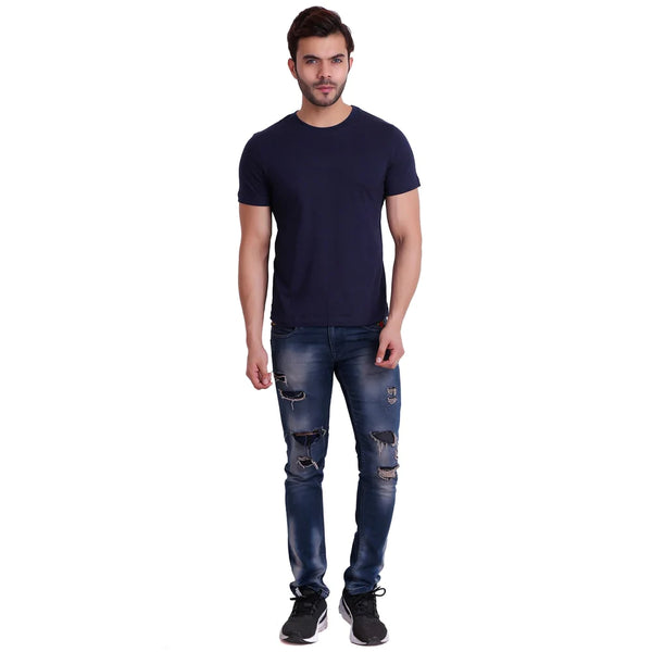 T.T. PolyMen Navy Quick-Dry Tshirt