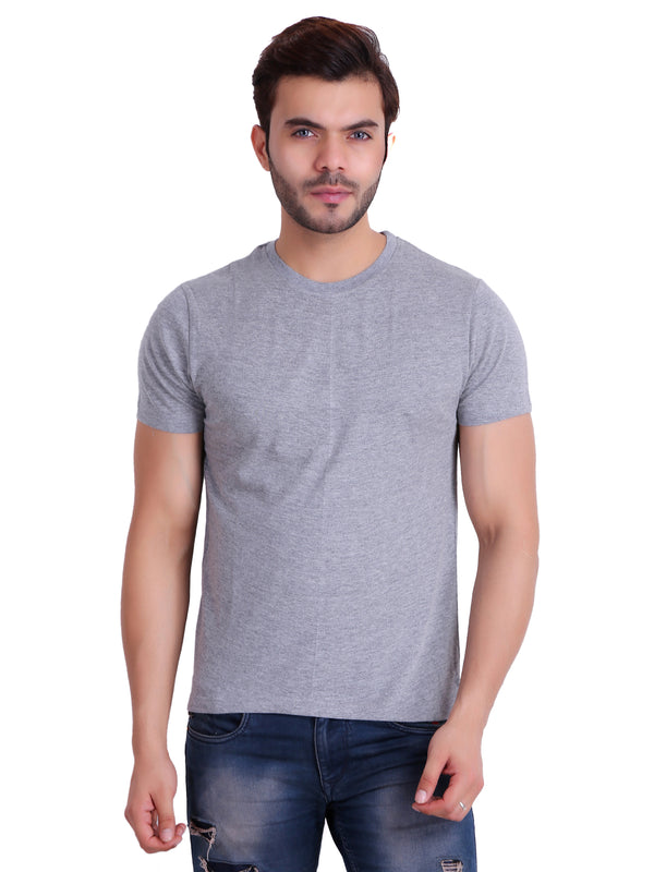 Men Solid Color Round neck T-Shirt