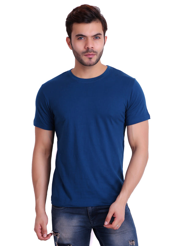 Men Solid Color Round neck T-Shirt