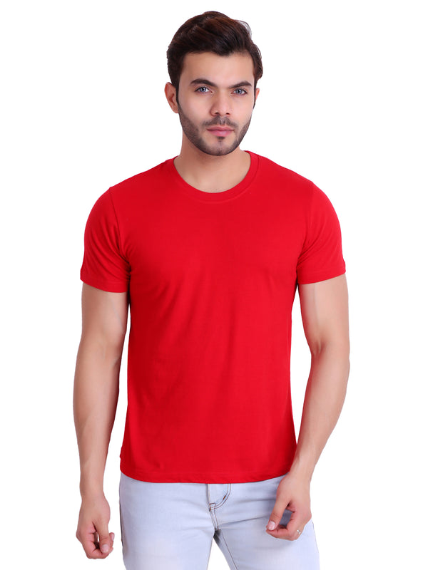 Men Solid Color Round neck T-Shirt