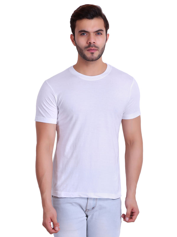 Men Solid Color Round neck T-Shirt