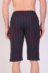 Men Cotton Blue Capri