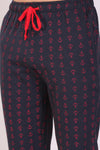 Men Cotton Blue Capri