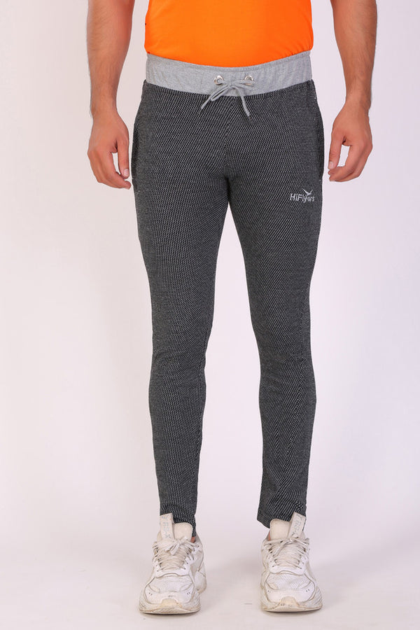 Men Slimfit Black Track Pants