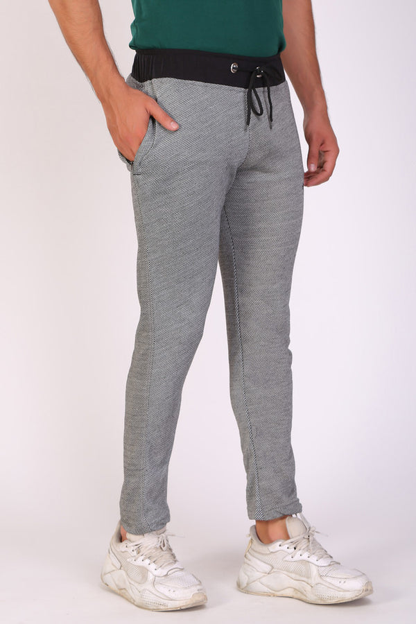 Men Slimfit Grey Melange Track Pants