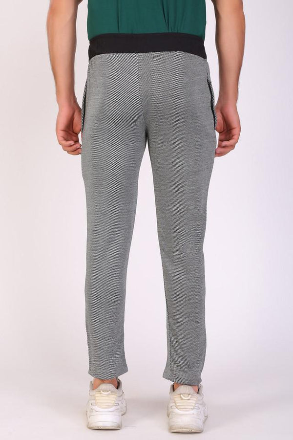 Men Slimfit Grey Melange Track Pants