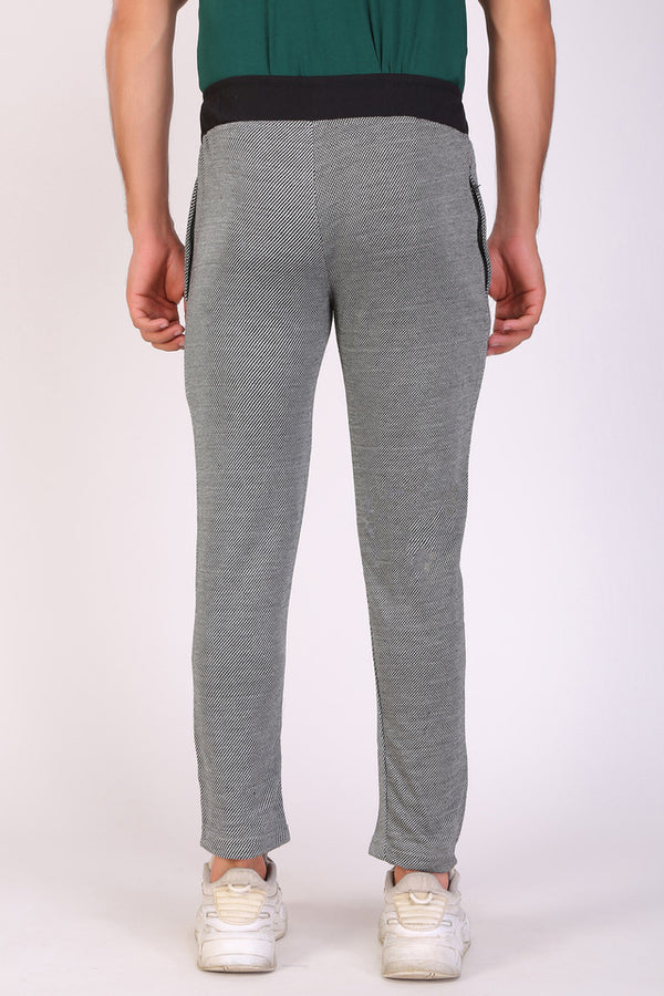 Men Slimfit Grey Melange Track Pants