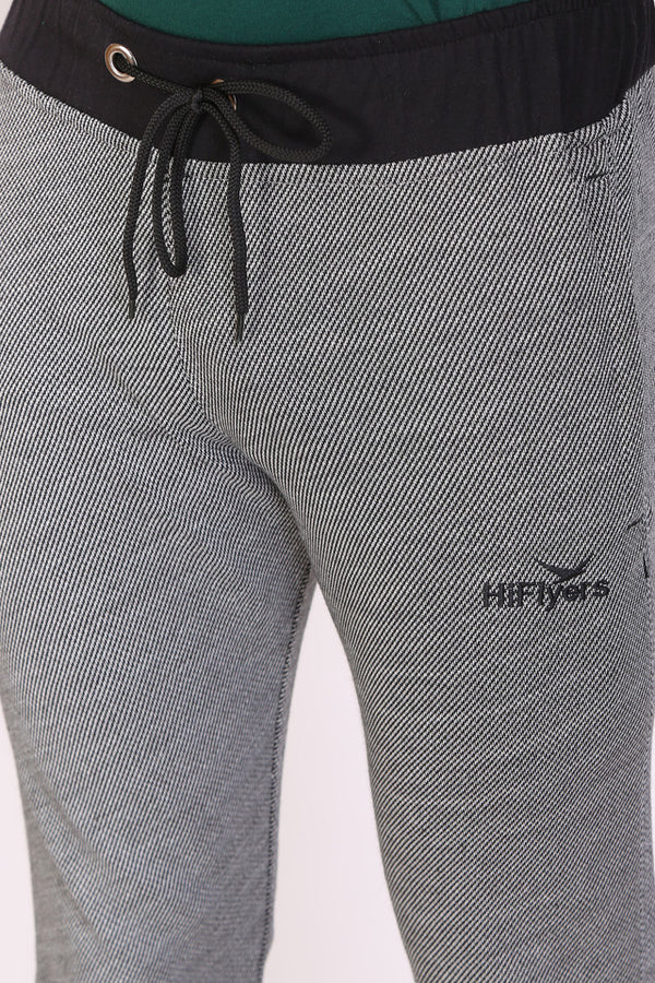 Men Slimfit Grey Melange Track Pants
