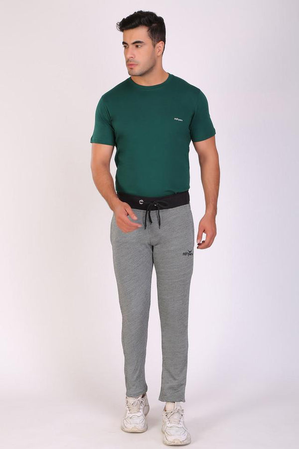 Men Slimfit Grey Melange Track Pants