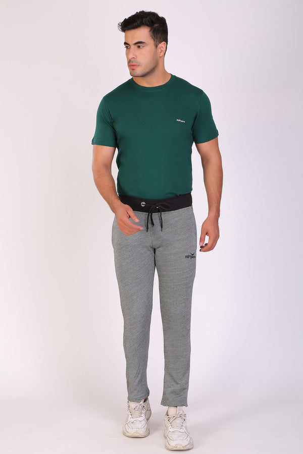 Men Slimfit Grey Melange Track Pants