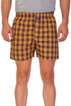 HiFlyers Men Checked Cotton Boxer Short Brown