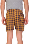 HiFlyers Men Checked Cotton Boxer Short Brown