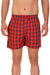 HiFlyers Men Checked Cotton Boxer Short Red