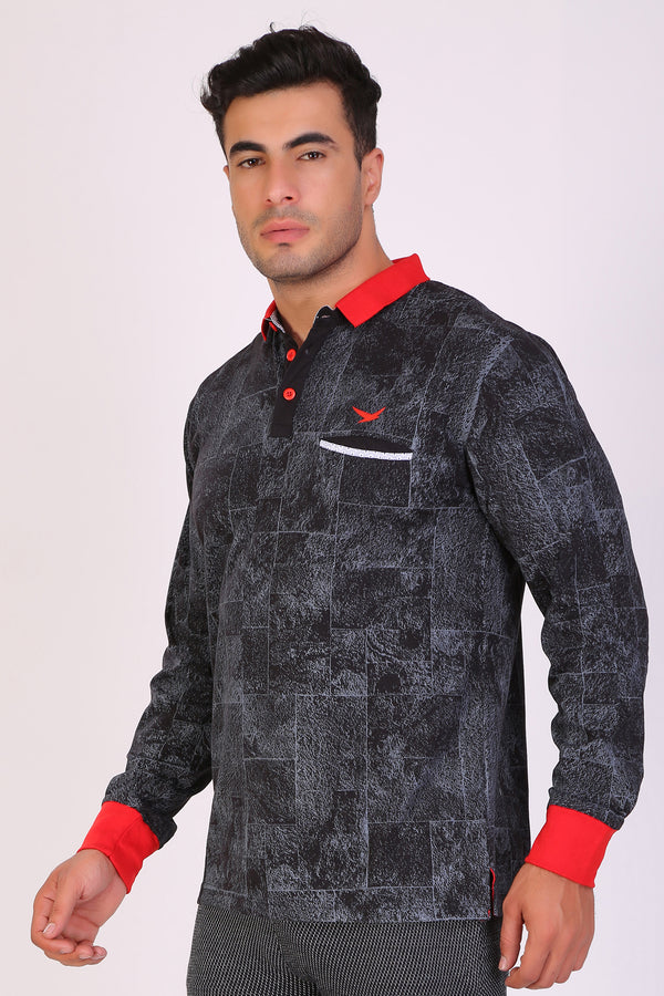 Full Sleeve Black Printed T-Shirts