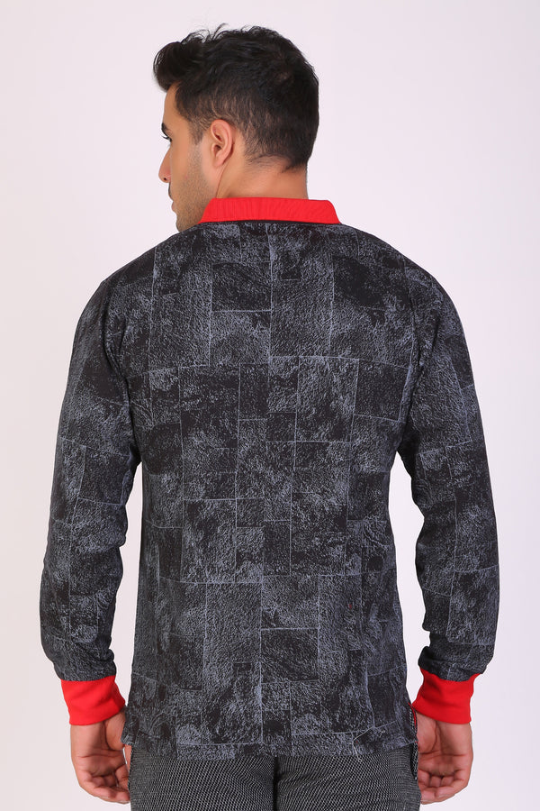 Full Sleeve Black Printed T-Shirts