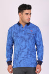 Full Sleeve Blue Printed T-Shirts