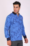 Full Sleeve Blue Printed T-Shirts