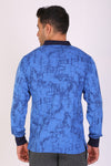 Full Sleeve Blue Printed T-Shirts