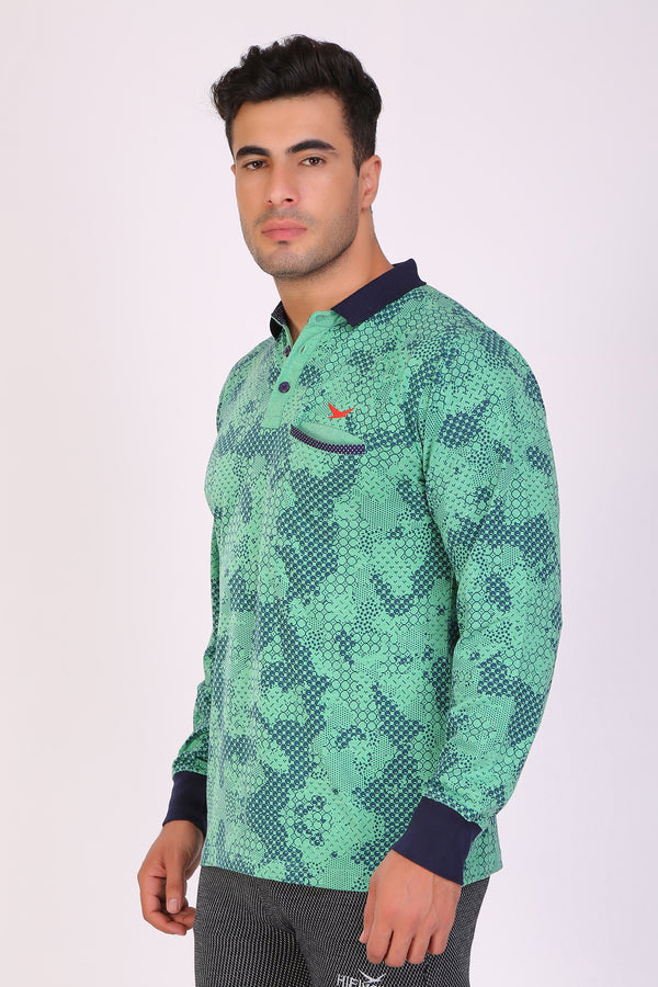 Full Sleeve Green Printed T-Shirts