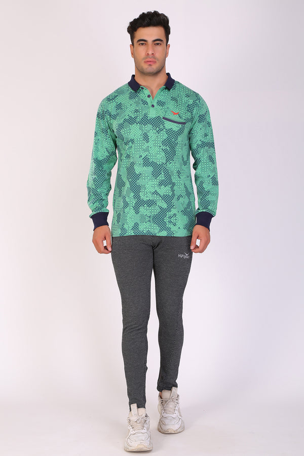Full Sleeve Green Printed T-Shirts