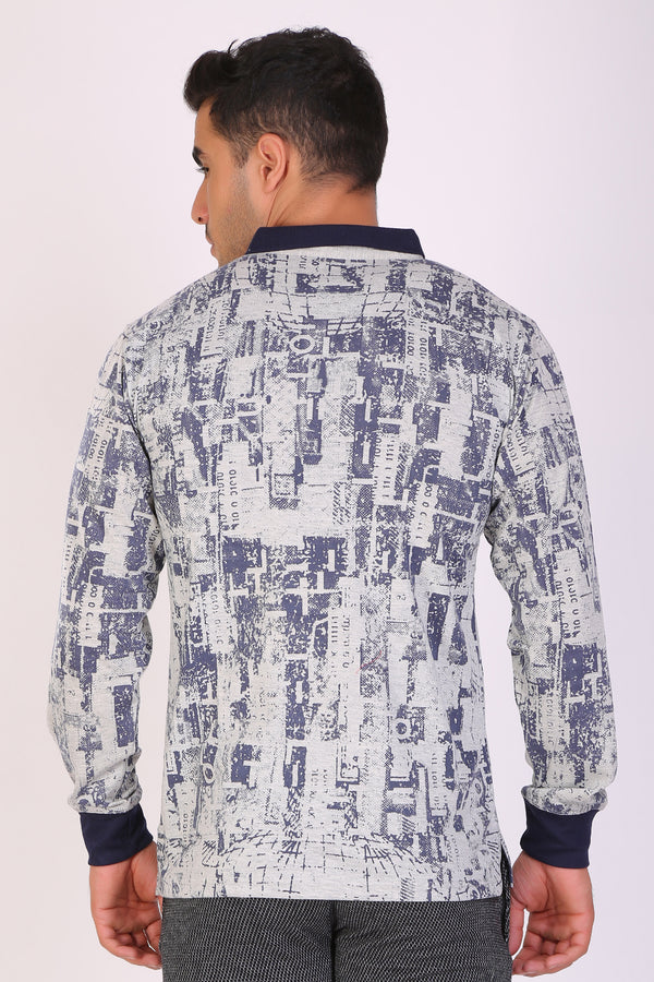 Full Sleeve Grey Printed T-Shirts
