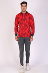 Full Sleeve Red Printed T-Shirts