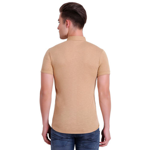 Men Light Beige T-Shirt