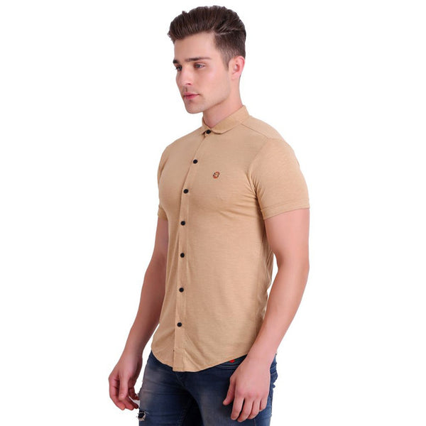 Men Light Beige T-Shirt