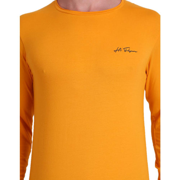 Mens Solid Yellow T-Shirt