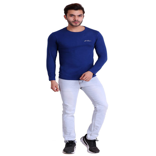 Mens Solid Blue T-Shirt