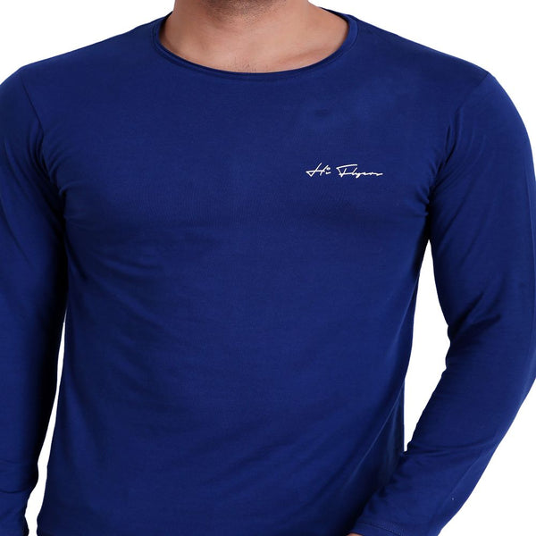 Mens Solid Blue T-Shirt