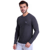 Mens Solid Anthra T-Shirt