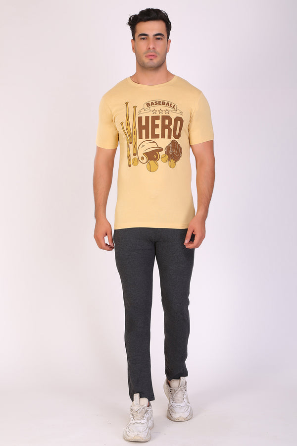Men Trendy Khakhi T-Shirts