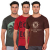 T.T. Men Printed Slim Fit Tshirt Pack Of 3 Assorted
