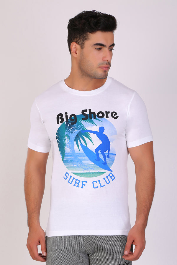 Men Trendy White Printed T-Shirts