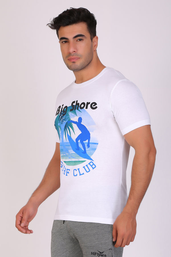 Men Trendy White Printed T-Shirts